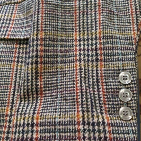 Chadwicks of Boston Womens 16 Blazer 54% Wool Houndstooth Long Sleeve - Picture 2 of 7